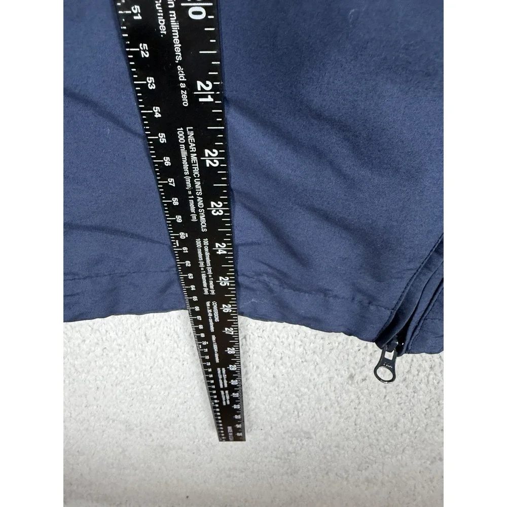 Everlane Mens M Navy ReNew Hooded Rain Windbreaker Jacket Recycled Polyester